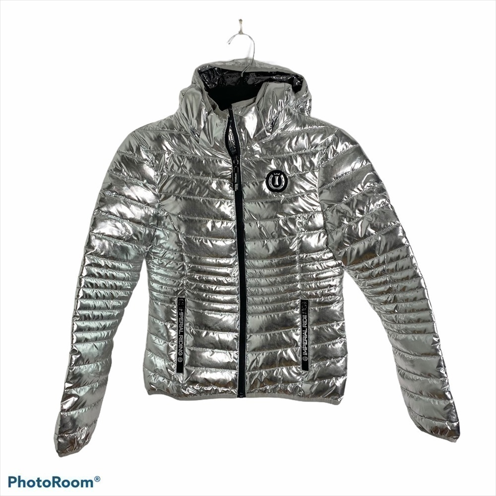 Imperial Riding Silver Puffer Jacket NWT Kids 152